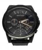 ARMANI EXCHANGEアルマーニ エクスチェンジ）の古着「ARMANI EXCHANGE　腕時計」｜ブラック