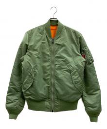 ALPHA（アルファ）の古着「MA-1ジャケット」｜オリーブ