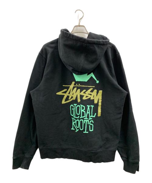 stussy（ステューシー）stussy (ステューシー) クラウンプリントパーカー ブラック サイズ:Lの古着・服飾アイテム