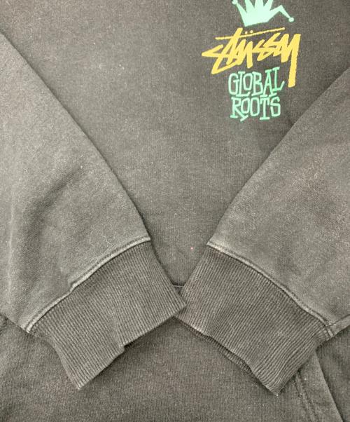 stussy（ステューシー）stussy (ステューシー) クラウンプリントパーカー ブラック サイズ:Lの古着・服飾アイテム