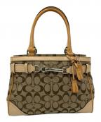COACHコーチ）の古着「COACH　ハンドバッグ」｜ベージュ