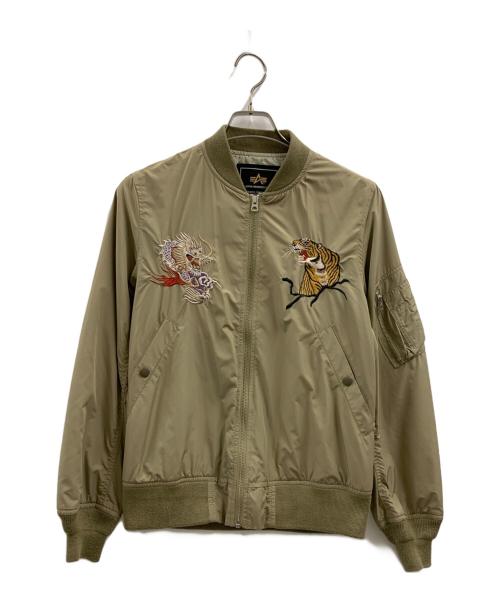 ALPHA INDUSTRIES（アルファインダストリーズ）ALPHA INDUSTRIES (アルファインダストリーズ) ALPHA INDUSTRIES　フライトジャケット カーキ サイズ:Mの古着・服飾アイテム