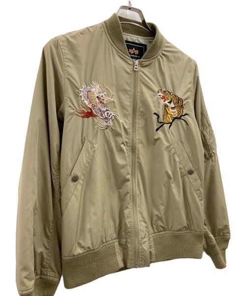 ALPHA INDUSTRIES（アルファインダストリーズ）ALPHA INDUSTRIES (アルファインダストリーズ) ALPHA INDUSTRIES　フライトジャケット カーキ サイズ:Mの古着・服飾アイテム