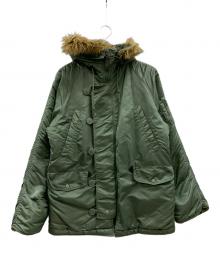 ALPHA INDUSTRIES（アルファインダストリーズ）の古着「N-3Bフライトジャケット」｜グリーン
