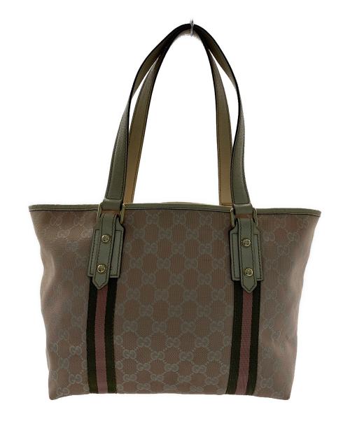 GUCCI（グッチ）GUCCI (グッチ) GUCCI　シェリーライン　トートバッグ ピンクの古着・服飾アイテム