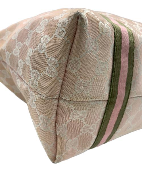 GUCCI（グッチ）GUCCI (グッチ) GUCCI　シェリーライン　トートバッグ ピンクの古着・服飾アイテム