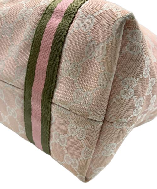 GUCCI（グッチ）GUCCI (グッチ) GUCCI　シェリーライン　トートバッグ ピンクの古着・服飾アイテム