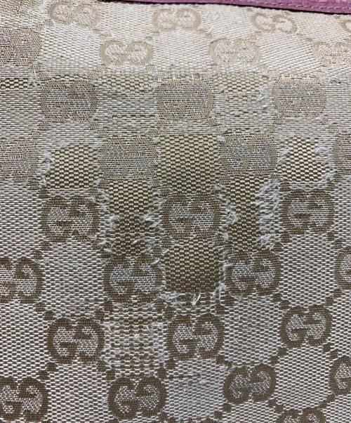 GUCCI（グッチ）GUCCI (グッチ) GUCCI　GG　ショルダーバッグ ベージュ×ピンクの古着・服飾アイテム