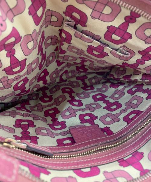 GUCCI（グッチ）GUCCI (グッチ) GUCCI　GG　ショルダーバッグ ベージュ×ピンクの古着・服飾アイテム