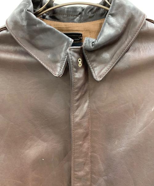 AVIREX（アヴィレックス）AVIREX (アヴィレックス) AVIREX　THE RIGHT STUFF　レザージャケット ブラウン サイズ:42の古着・服飾アイテム