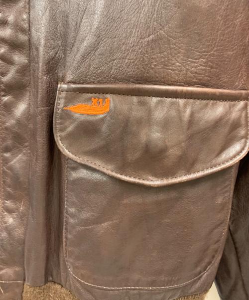 AVIREX（アヴィレックス）AVIREX (アヴィレックス) AVIREX　THE RIGHT STUFF　レザージャケット ブラウン サイズ:42の古着・服飾アイテム