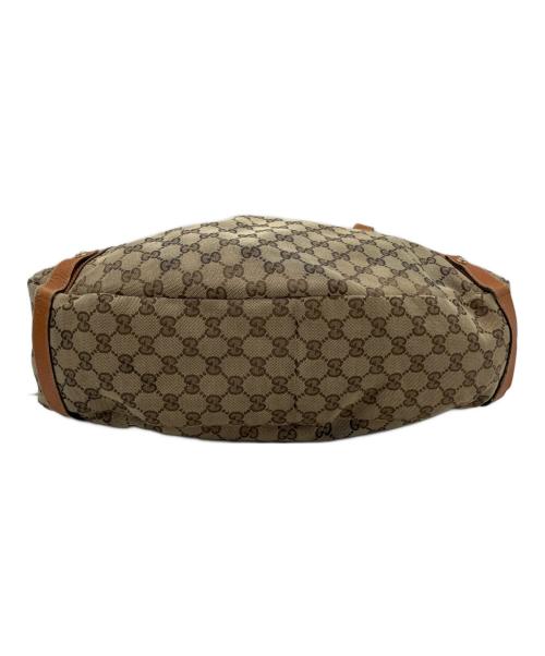 GUCCI（グッチ）GUCCI (グッチ) GUCCI　GG　ハンドバッグ キャメル×ベージュの古着・服飾アイテム