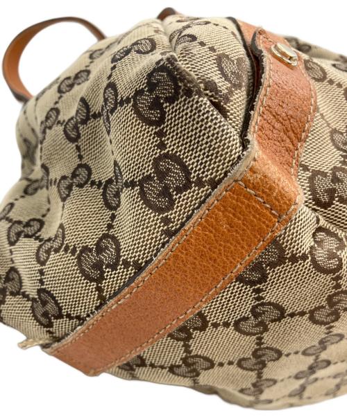 GUCCI（グッチ）GUCCI (グッチ) GUCCI　GG　ハンドバッグ キャメル×ベージュの古着・服飾アイテム