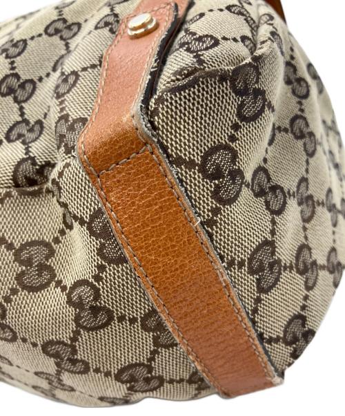 GUCCI（グッチ）GUCCI (グッチ) GUCCI　GG　ハンドバッグ キャメル×ベージュの古着・服飾アイテム