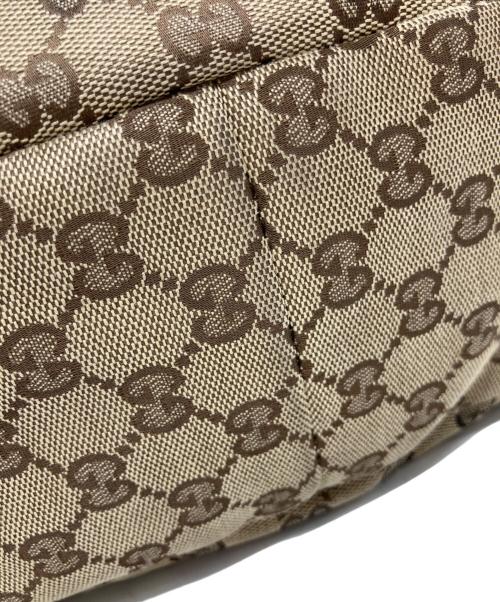 GUCCI（グッチ）GUCCI (グッチ) GUCCI　GG　ハンドバッグ キャメル×ベージュの古着・服飾アイテム