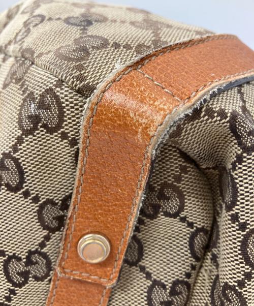 GUCCI（グッチ）GUCCI (グッチ) GUCCI　GG　ハンドバッグ キャメル×ベージュの古着・服飾アイテム