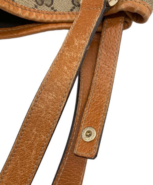 GUCCI（グッチ）GUCCI (グッチ) GUCCI　GG　ハンドバッグ キャメル×ベージュの古着・服飾アイテム