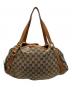 GUCCI（グッチ）の古着「GUCCI　GG　ハンドバッグ」｜キャメル×ベージュ