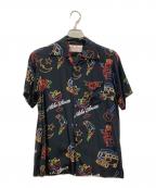 Aloha Blossomアロハブロッサム）の古着「Aloha Blossom　アロハシャツ」｜ブラック