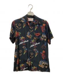 Aloha Blossom（アロハブロッサム）の古着「Aloha Blossom　アロハシャツ」｜ブラック
