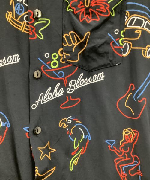Aloha Blossom（アロハブロッサム）Aloha Blossom (アロハブロッサム) Aloha Blossom　アロハシャツ ブラック サイズ:38の古着・服飾アイテム