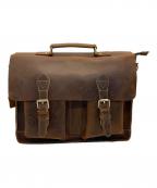 ××）の古着「レザーバッグ」｜ブラウン