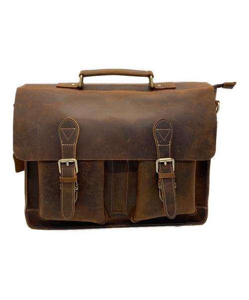 （）　　　 (‘) 　　　 レザーバッグ ブラウンの古着・服飾アイテム