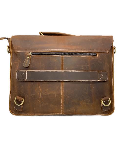 （）　　　 (‘) 　　　 レザーバッグ ブラウンの古着・服飾アイテム