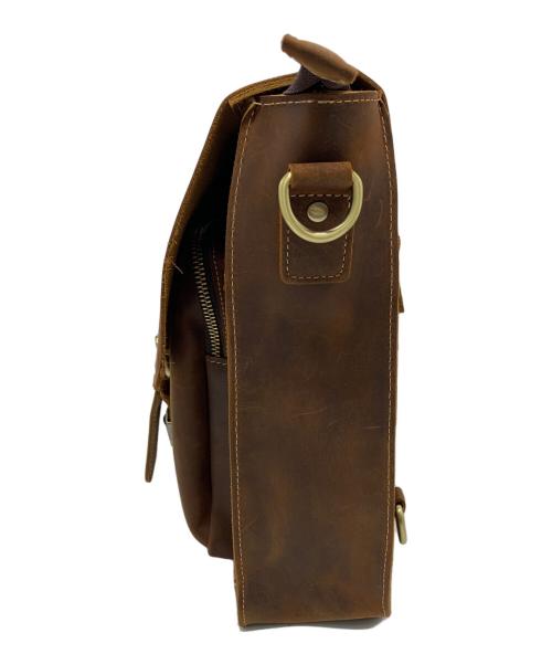 （）　　　 (‘) 　　　 レザーバッグ ブラウンの古着・服飾アイテム