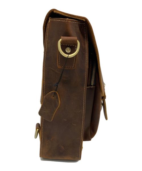 （）　　　 (‘) 　　　 レザーバッグ ブラウンの古着・服飾アイテム