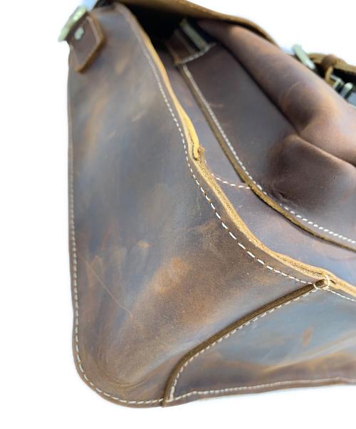 （）　　　 (‘) 　　　 レザーバッグ ブラウンの古着・服飾アイテム