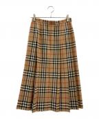 Burberry'sバーバリー）の古着「チェックスカート」｜ブラウン