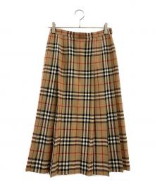 Burberry's（バーバリー）の古着「チェックスカート」｜ブラウン