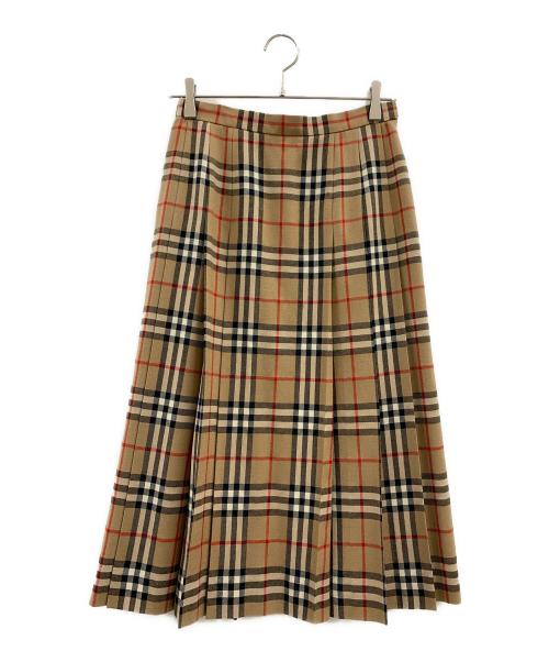 Burberry's（バーバリー）Burberry's (バーバリー) チェックスカート ブラウン サイズ:9の古着・服飾アイテム