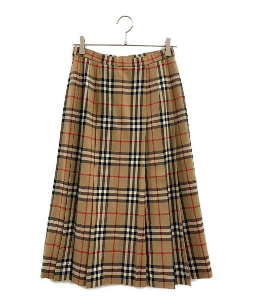 Burberry's（バーバリー）Burberry's (バーバリー) チェックスカート ブラウン サイズ:9の古着・服飾アイテム