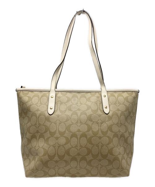 COACH（コーチ）COACH (コーチ) COACH　シグネチャー　トートバッグ ベージュの古着・服飾アイテム