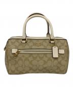 COACHコーチ）の古着「COACH　ローアンサッチェルシグネチャーキャンバス　　2WAYバッグ」