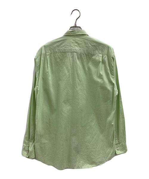 AURALEE（オーラリー）AURALEE (オーラリー) AURALEE　FINX SILK STRIPE SHIRTS　　長袖シャツ グリーン サイズ:4の古着・服飾アイテム