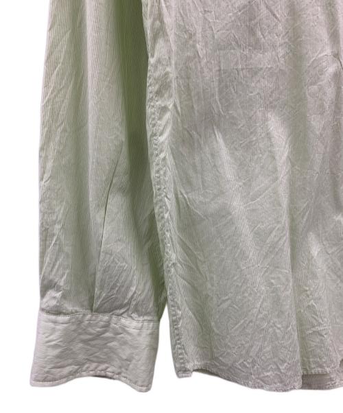 AURALEE（オーラリー）AURALEE (オーラリー) AURALEE　FINX SILK STRIPE SHIRTS　　長袖シャツ グリーン サイズ:4の古着・服飾アイテム