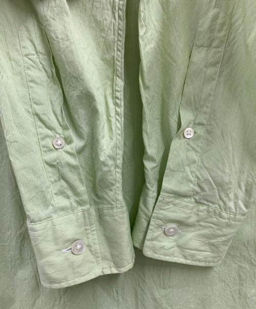 AURALEE（オーラリー）AURALEE (オーラリー) AURALEE　FINX SILK STRIPE SHIRTS　　長袖シャツ グリーン サイズ:4の古着・服飾アイテム