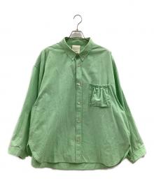 refomed（リフォメッド）の古着「refomed　WRIST PATCH WIDE SHIRT CHAMBRAY　　長袖シャツ」｜グリーン