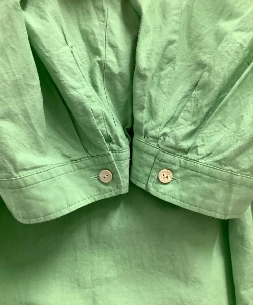 refomed（リフォメッド）refomed (リフォメッド) refomed　WRIST PATCH WIDE SHIRT CHAMBRAY　　長袖シャツ グリーン サイズ:3の古着・服飾アイテム