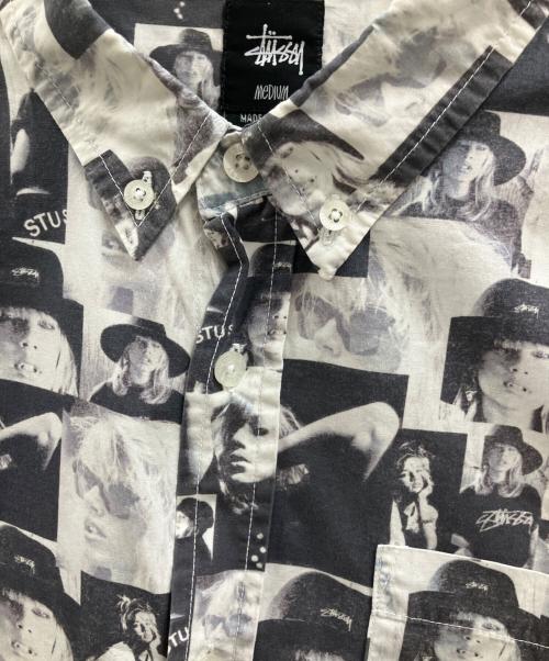 stussy（ステューシー）stussy (ステューシー) 長袖シャツ ホワイト×ブラック サイズ:Mの古着・服飾アイテム