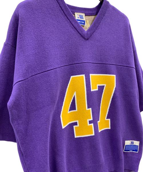 WIND AND SEA（ウィンダンシー）WIND AND SEA (ウィンダンシー) NBA (エヌビーエー) WIND AND SEA NBA  半袖ニット パープル サイズ:Mの古着・服飾アイテム