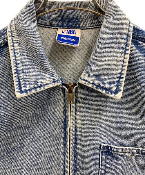 WIND AND SEA（ウィンダンシー）WIND AND SEA (ウィンダンシー) NBA (エヌビーエー) WIND AND SEA　NBA　デニムカバーオール インディゴ サイズ:Mの古着・服飾アイテム