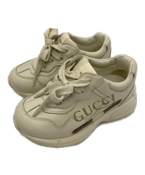 GUCCI（グッチ）GUCCI (グッチ) GUCCI　スニーカー アイボリー サイズ:22（13㎝）の古着・服飾アイテム
