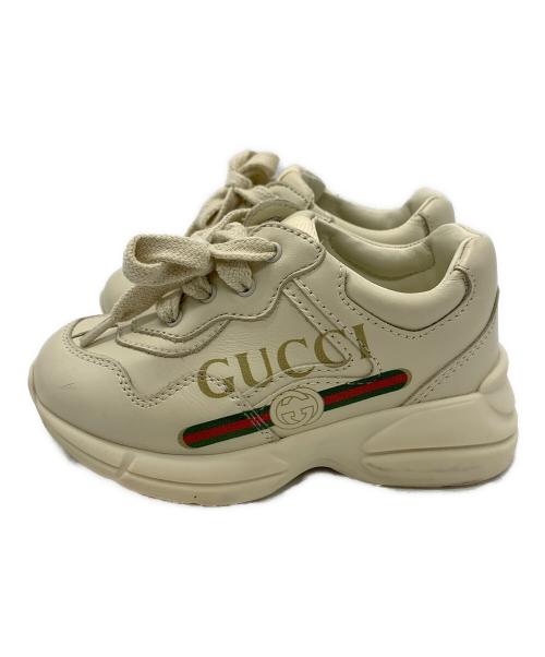 GUCCI（グッチ）GUCCI (グッチ) GUCCI　スニーカー アイボリー サイズ:22（13㎝）の古着・服飾アイテム