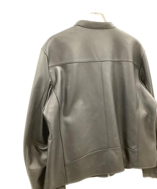 BLACK LABEL CRESTBRIDGE（ブラックレーベル クレストブリッジ）BLACK LABEL CRESTBRIDGE (ブラックレーベル クレストブリッジ) BLACK LABEL CRESTBRIDGE　シープレザーライダース ブラック サイズ:3Lの古着・服飾アイテム