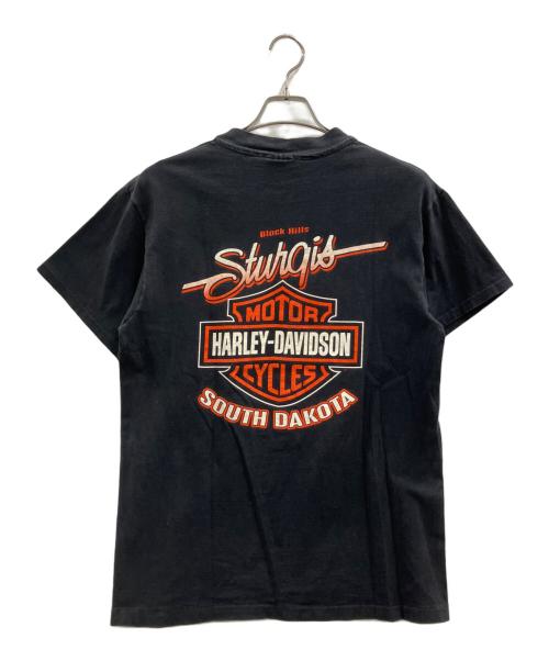 HARLEY-DAVIDSON（ハーレーダビッドソン）HARLEY-DAVIDSON (ハーレーダビッドソン) Hanes (ヘインズ) Tシャツ ブラック サイズ:Mの古着・服飾アイテム