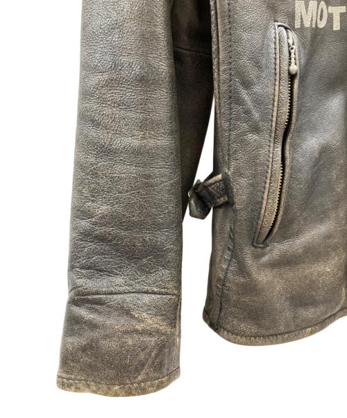 AVIREX（アヴィレックス）AVIREX (アヴィレックス) AVIREX　	NEW YORK CITY　レザーライダースジャケット ブラウン サイズ:Lの古着・服飾アイテム